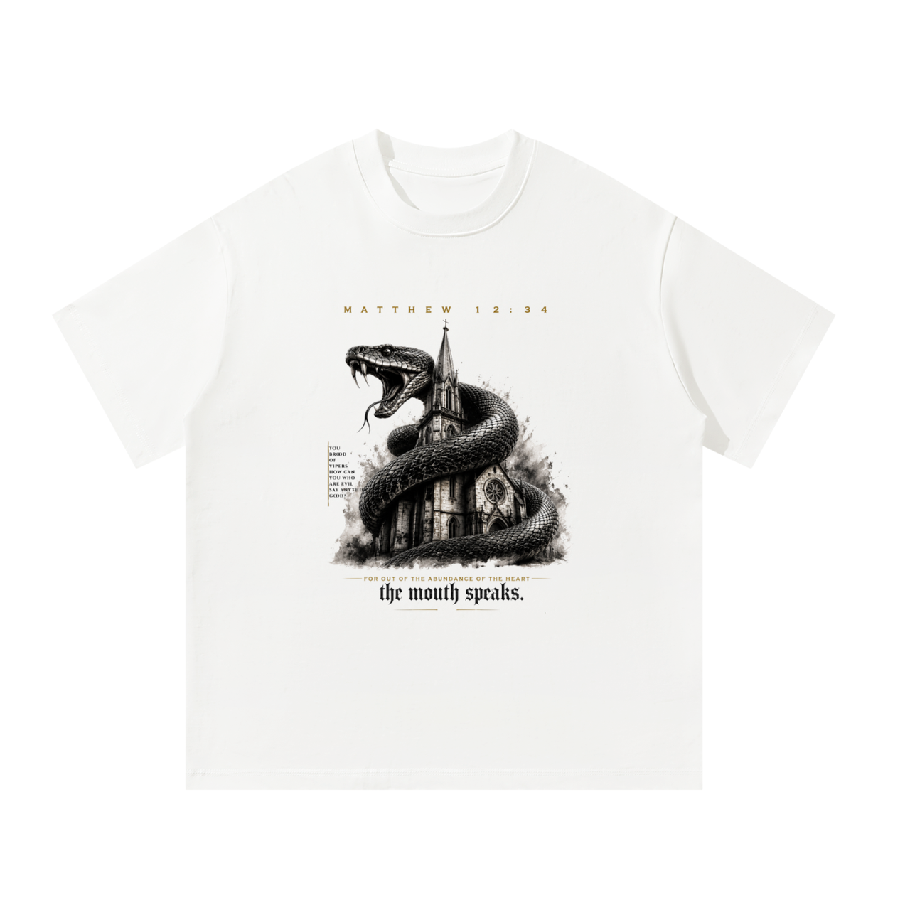 Brood of Vipers Tee (Matthew 12:34) — Unisex Oversized T-Shirt