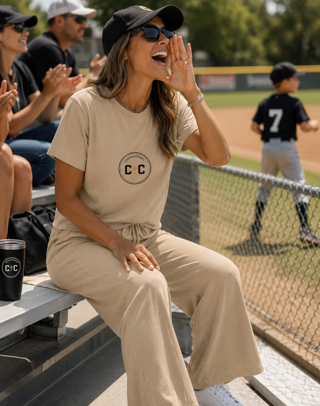 Trust | Women's Faith Matching Tee & Wide Leg Pants Set