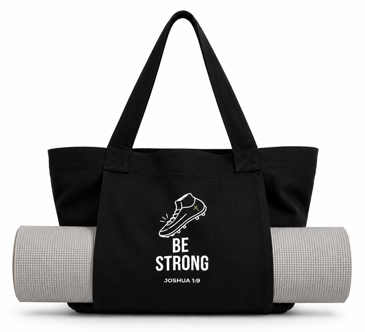 Just Let Jesus & Be Strong | Faith Canvas Tote Bag | Choose Your Design