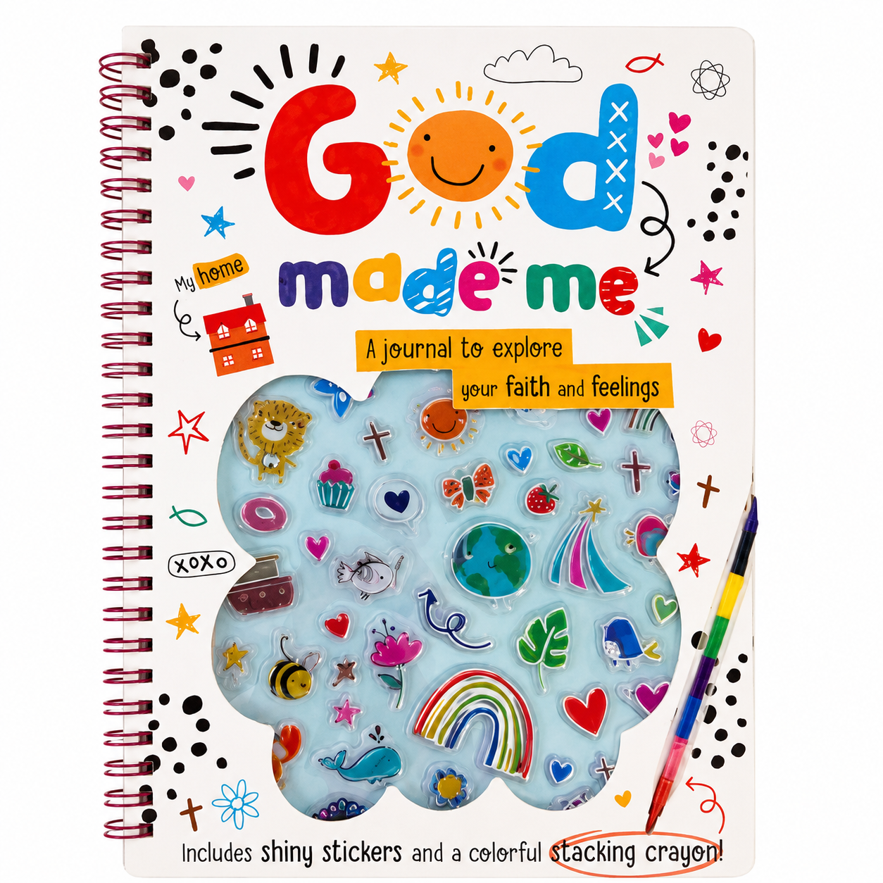 God Made Me | Kids Faith Journal with Stickers & Crayon