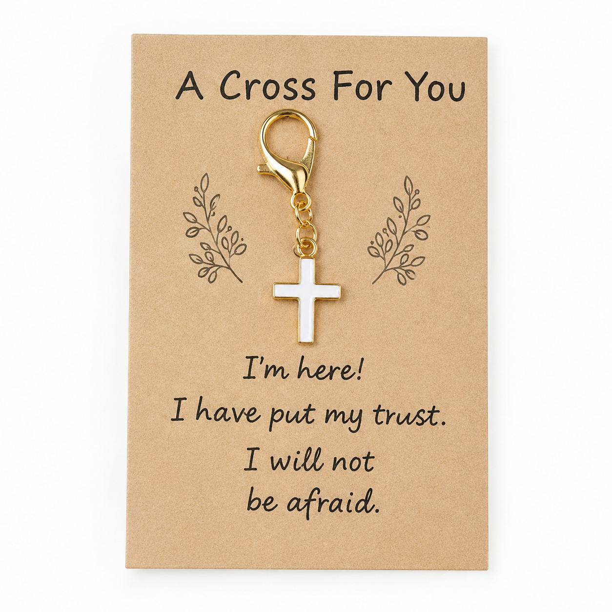 A Cross For You | Faith Cleat Charm | I Will Not Be Afraid 4 charms in a pack