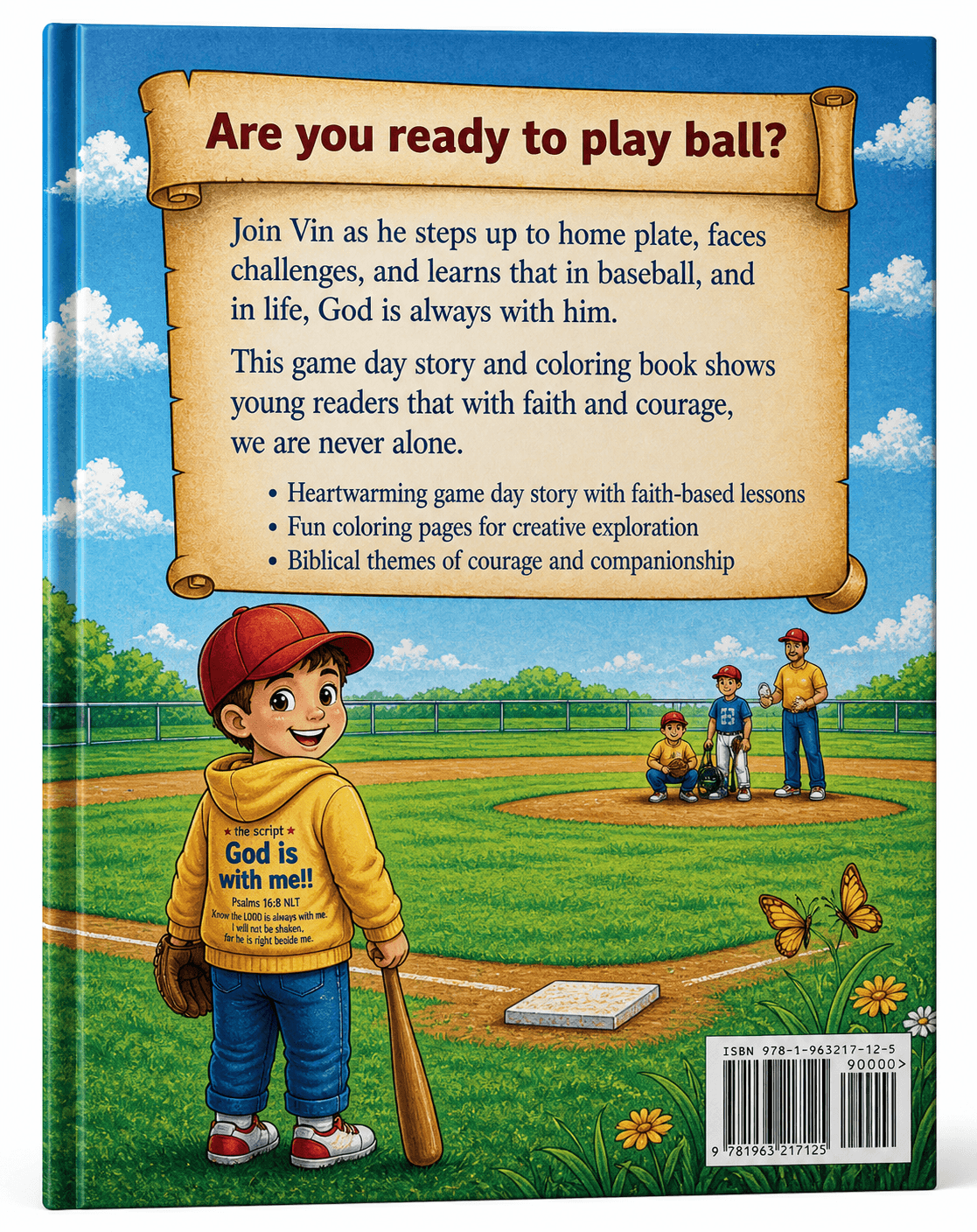 Vin Never Alone | Coach Pitch Faith Story & Coloring Book for Kids