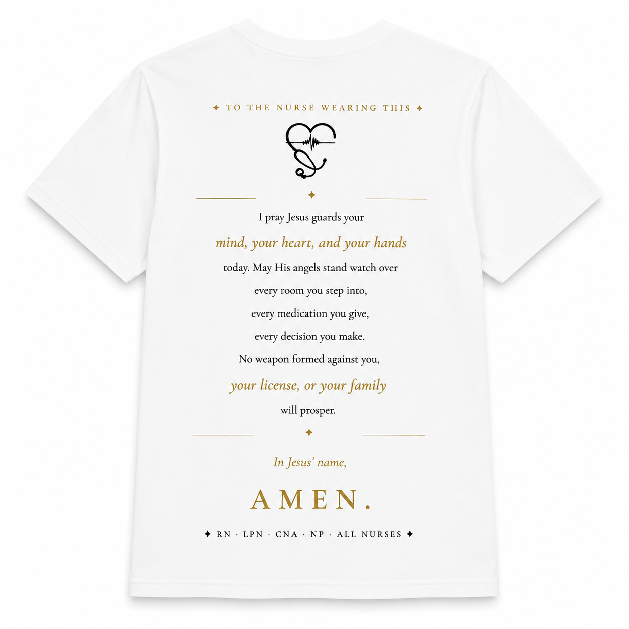 Nurse Prayer |womans V neck Performance Tee