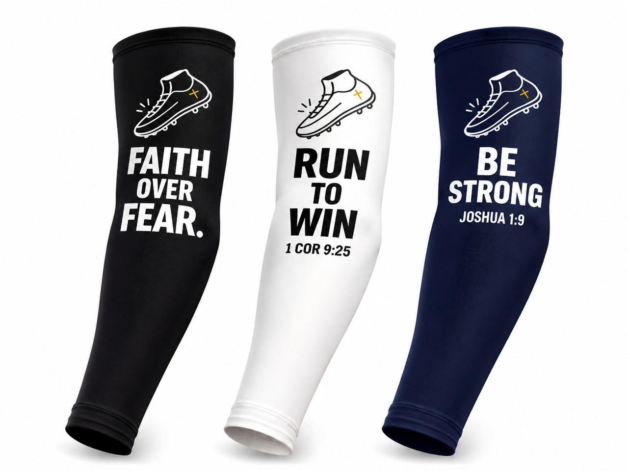 Faith Compression Arm Sleeves | Christian Athlete | Scripture Sports Sleeve