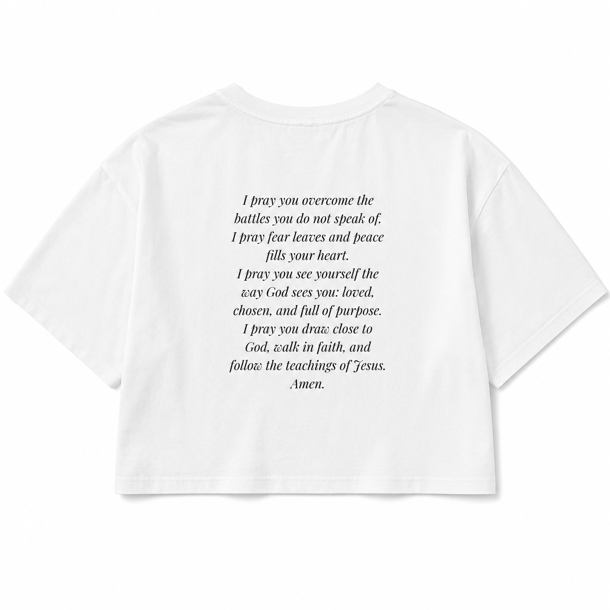 Prayer Cropped Crewneck T-Shirt