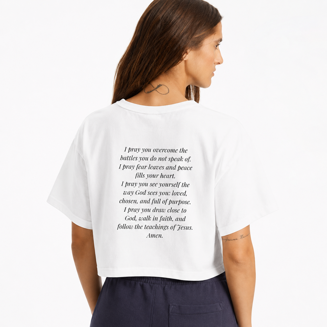Prayer Cropped Crewneck T-Shirt