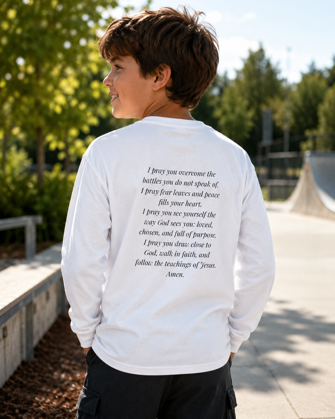 Prayer Kids Long Sleeve T-Shirt