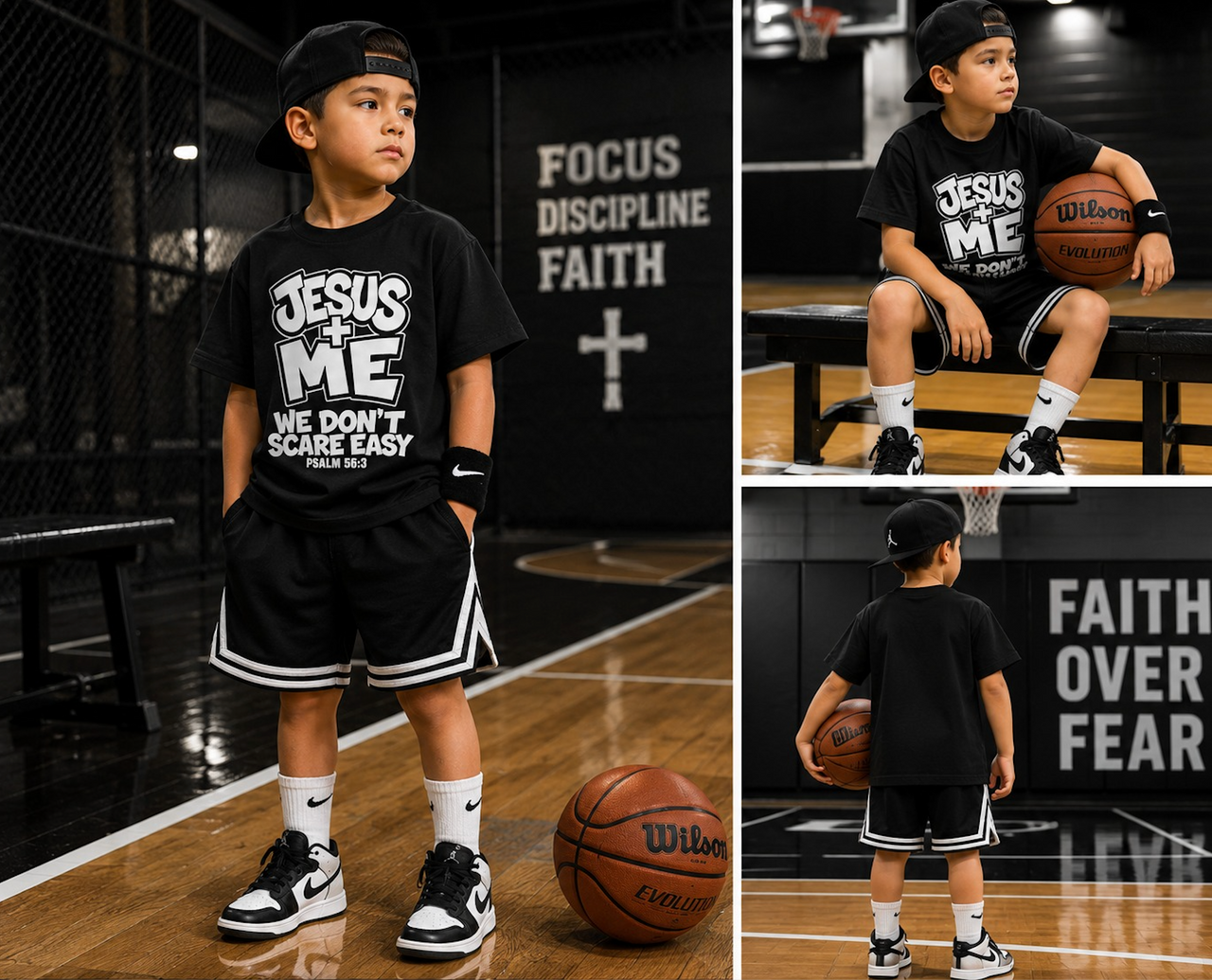 JESUS + ME — WE DON’T SCARE EASY” Athletic T