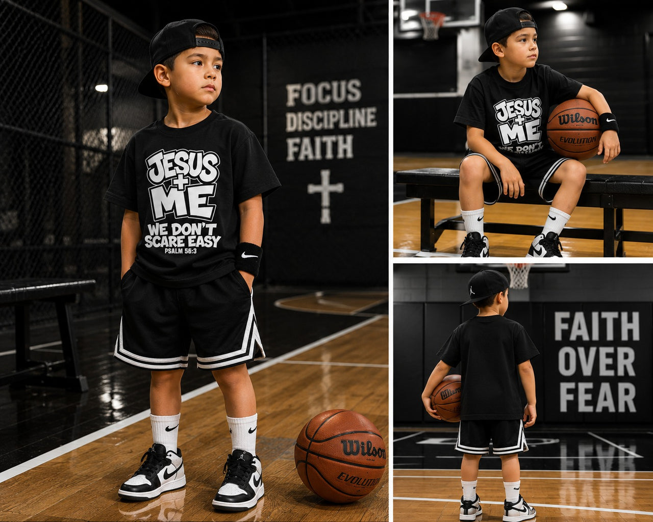 Jesus + Me- Fearless Faith Kids Tee Psalm 56:3